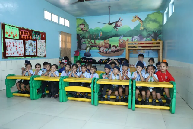 A classroom group at kindergarten