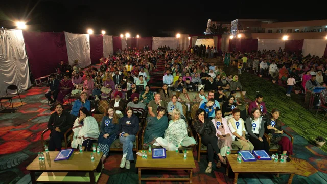 A view across the audience during the evening programme